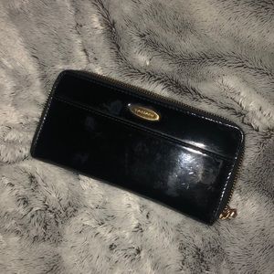 Authentic black and gold hardware Tahari wallet